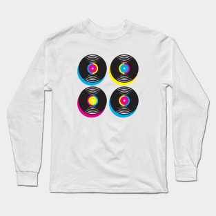 CMYK record discs Long Sleeve T-Shirt